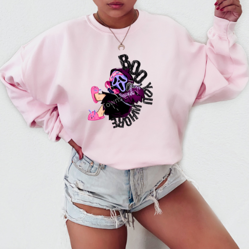 Pink Boo Your Whore Crewneck