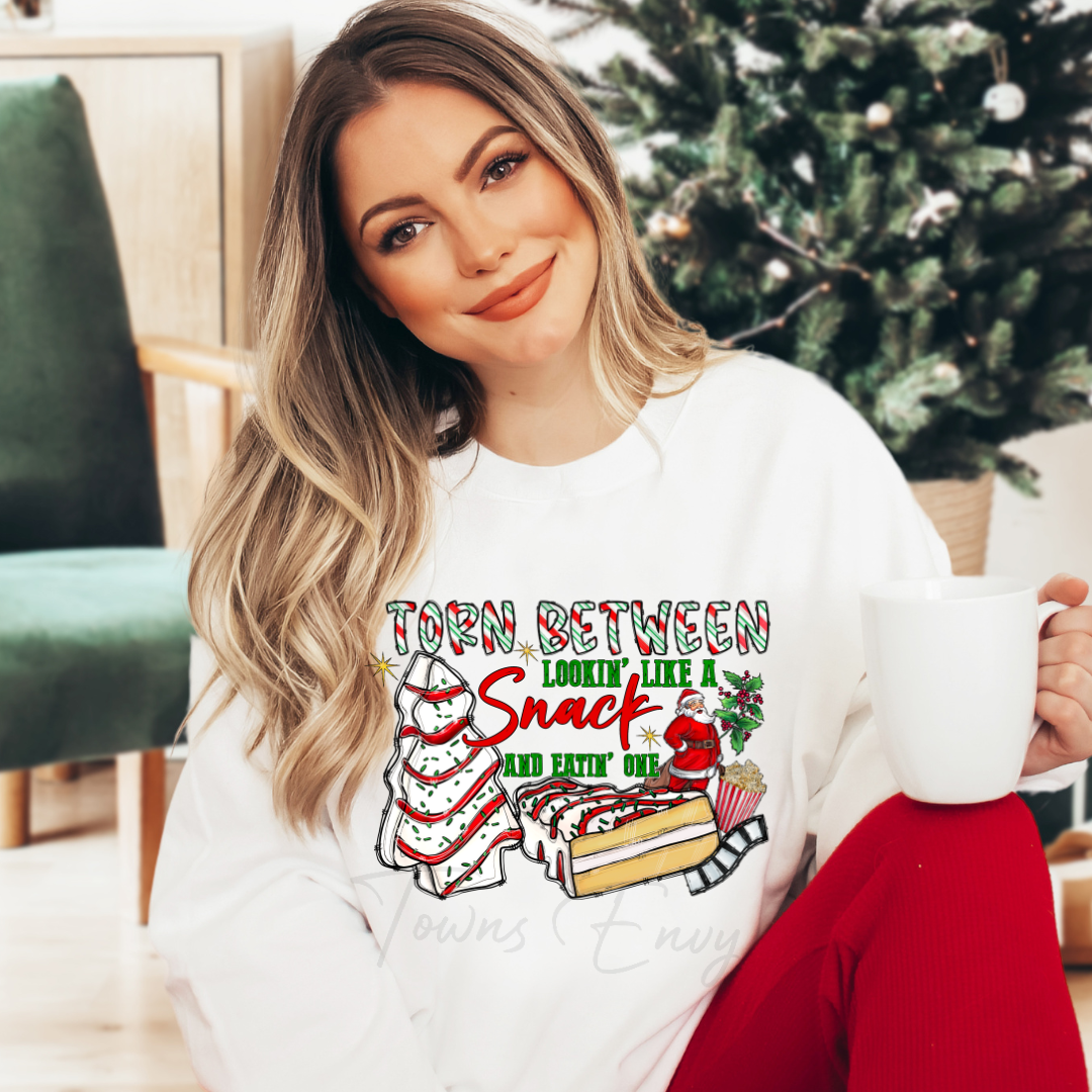 Torn Between Lookin' Like A Snack And Eatin' One Crewneck