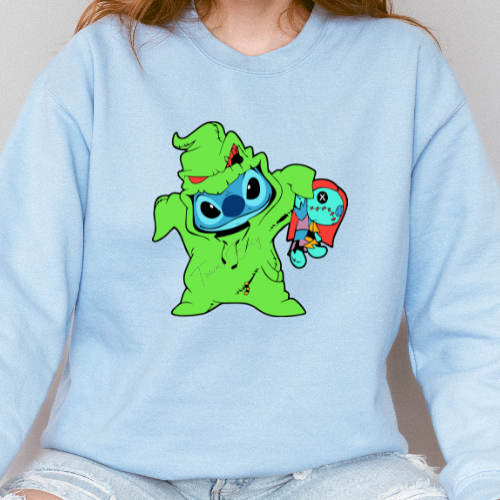    Oogie boogie light blue crewneck