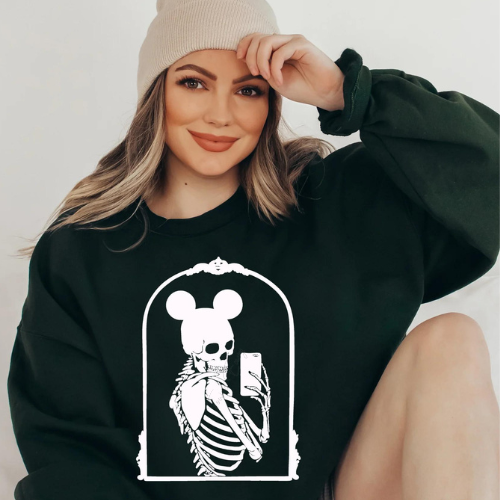 Selfie Skeleton Crewneck